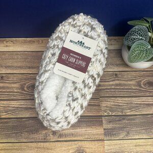 NWT Northeast Outfitters Women's Cozy Cabin Slippers Size S/M (Spacedye Taupe)